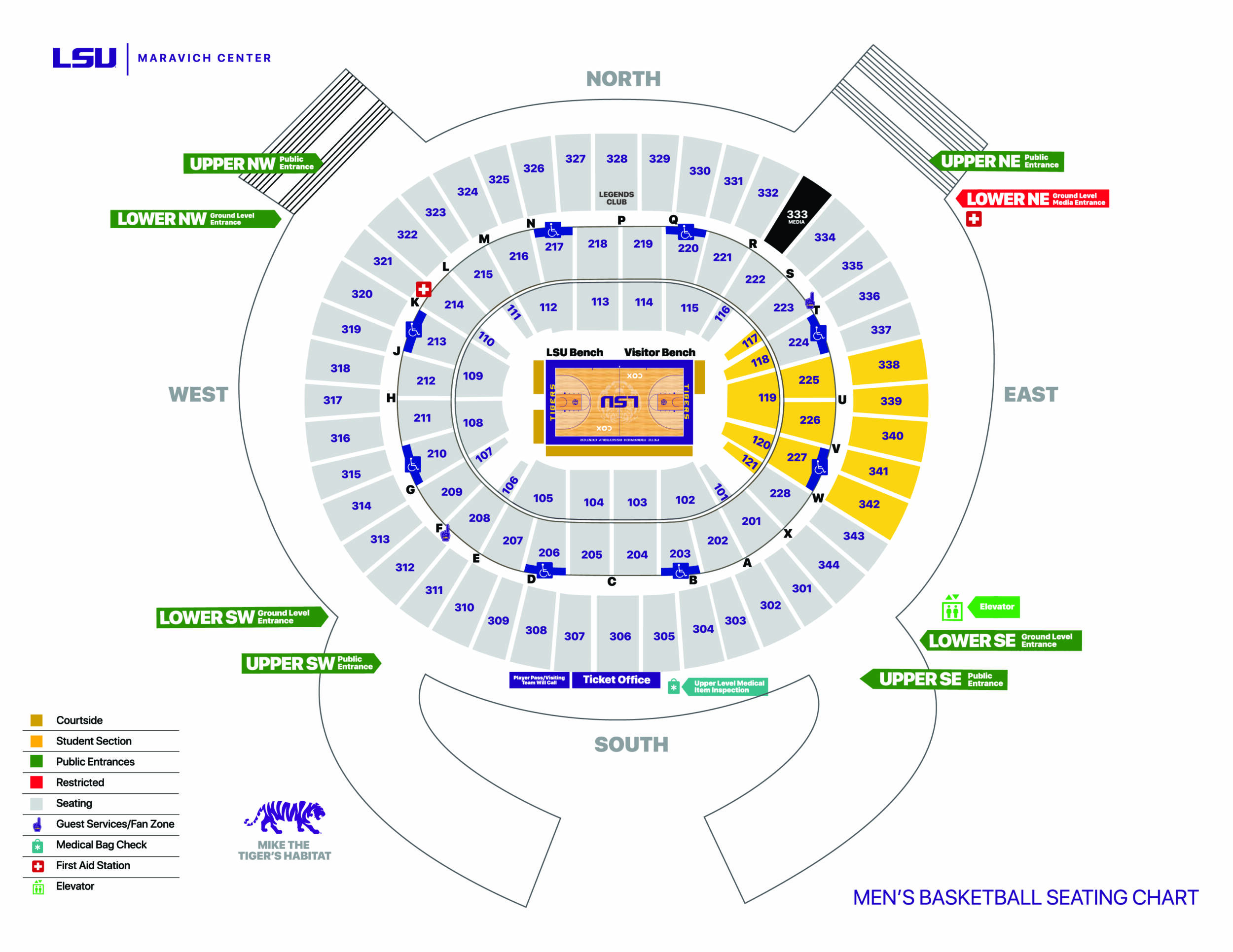 Lsu Men S Basketball Seating Chart