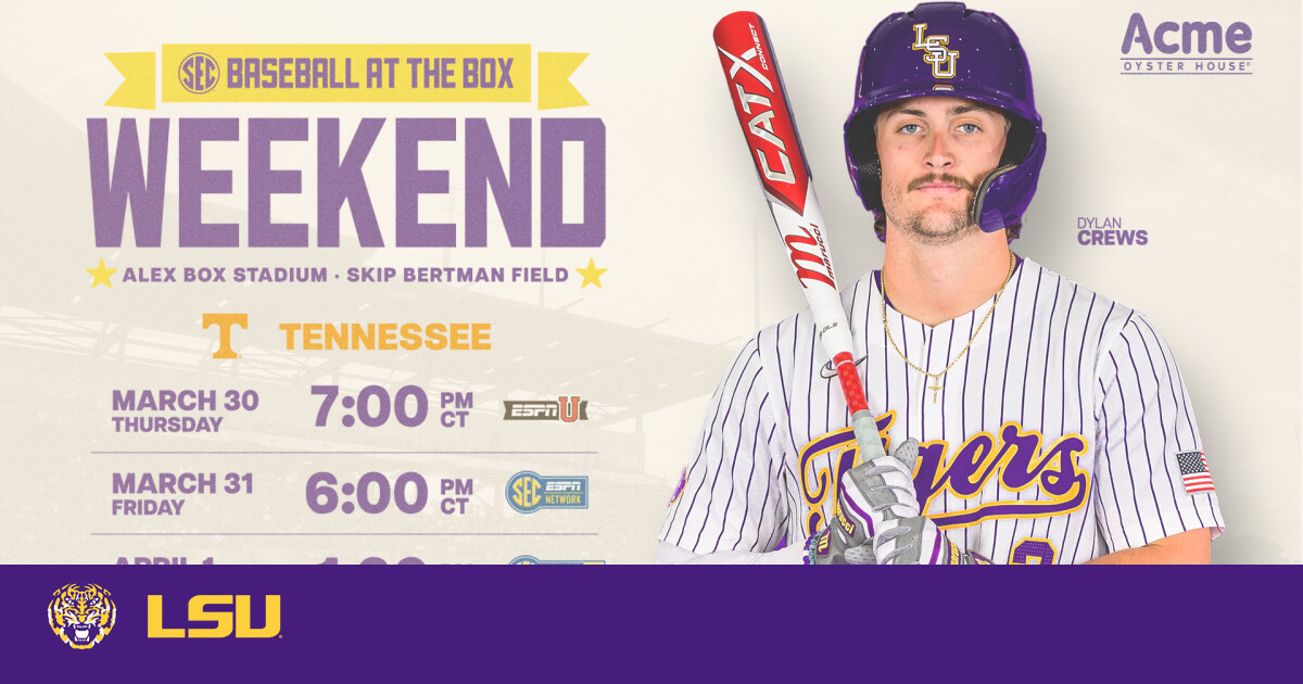 Top-Ranked Tigers Open SEC Series Thursday Night vs. No. 9 Tennessee
