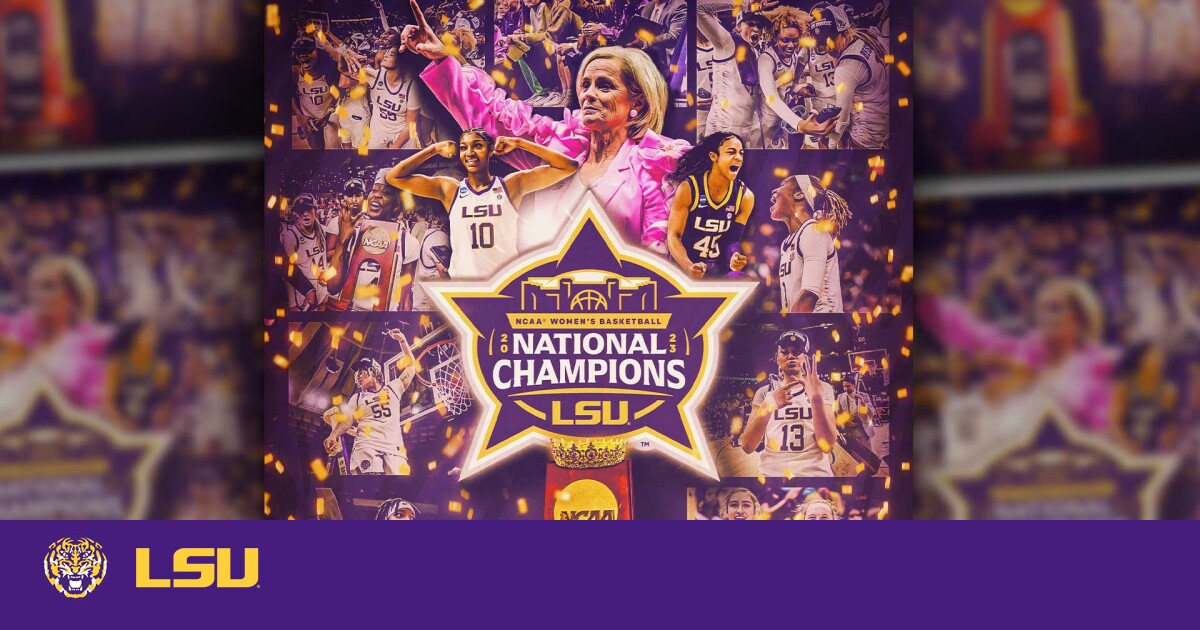 LSU Tigers 2023 NCAA Women's Basketball National Champions White