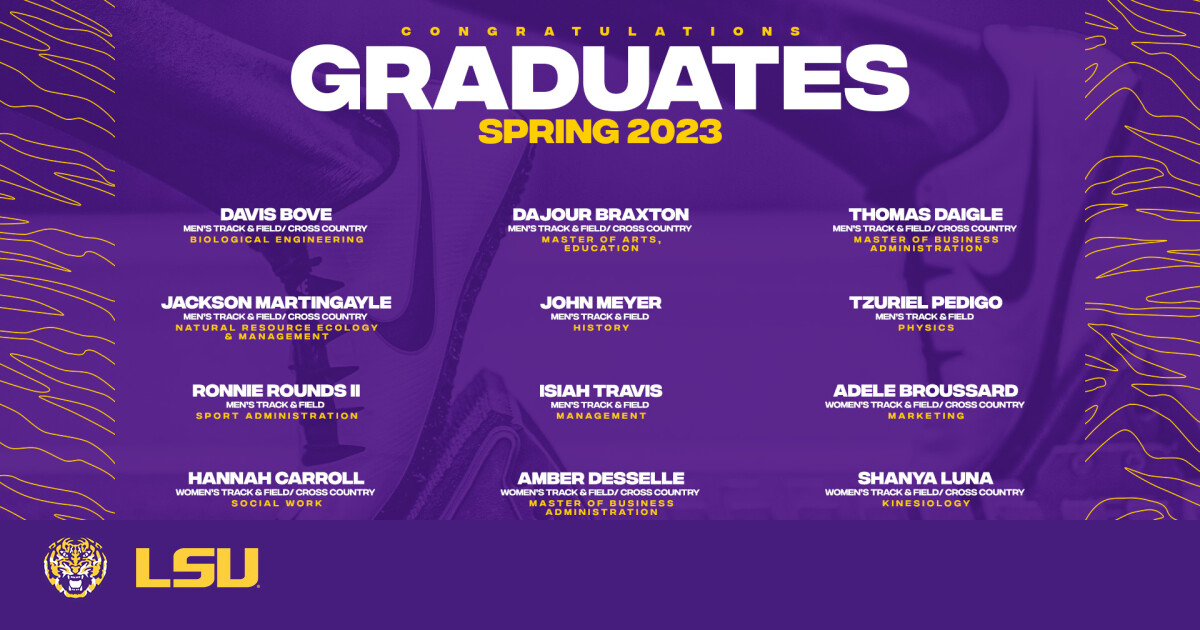 LSU T&F and XC to Graduate 13 Members of Past and Present Teams LSU