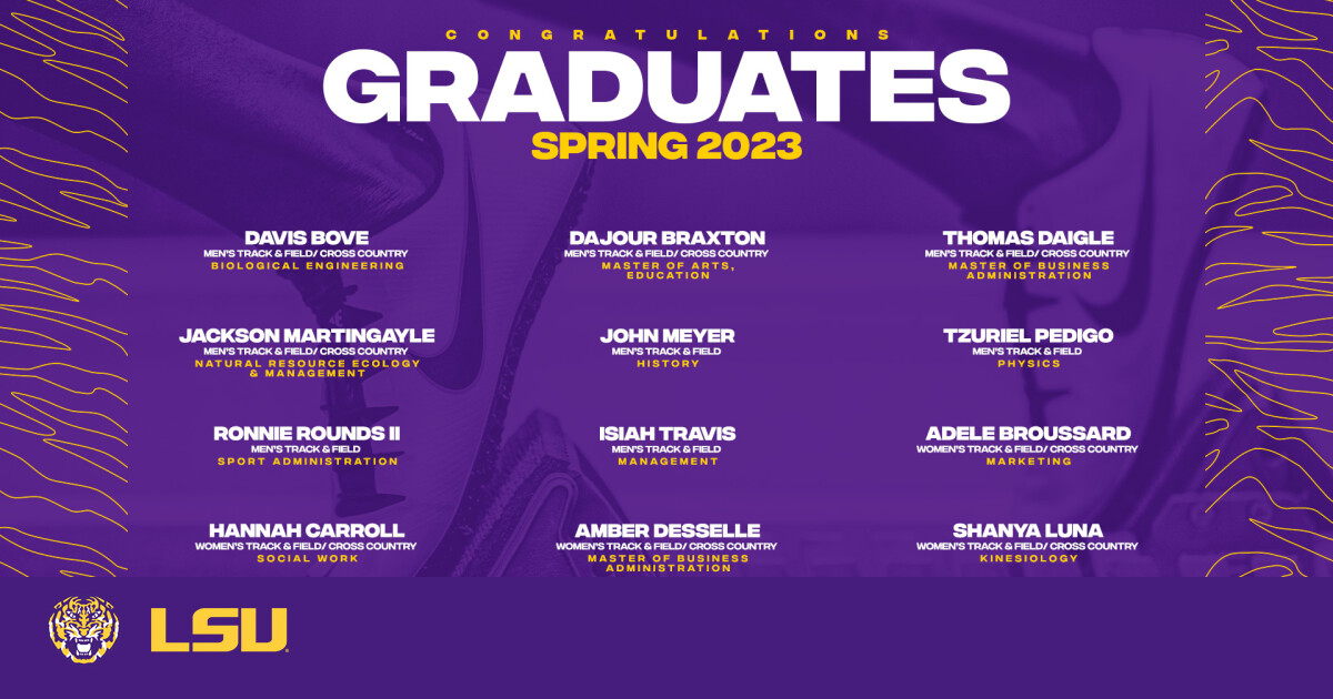 LSU T&F and XC to Graduate 13 Members of Past and Present Teams BVM