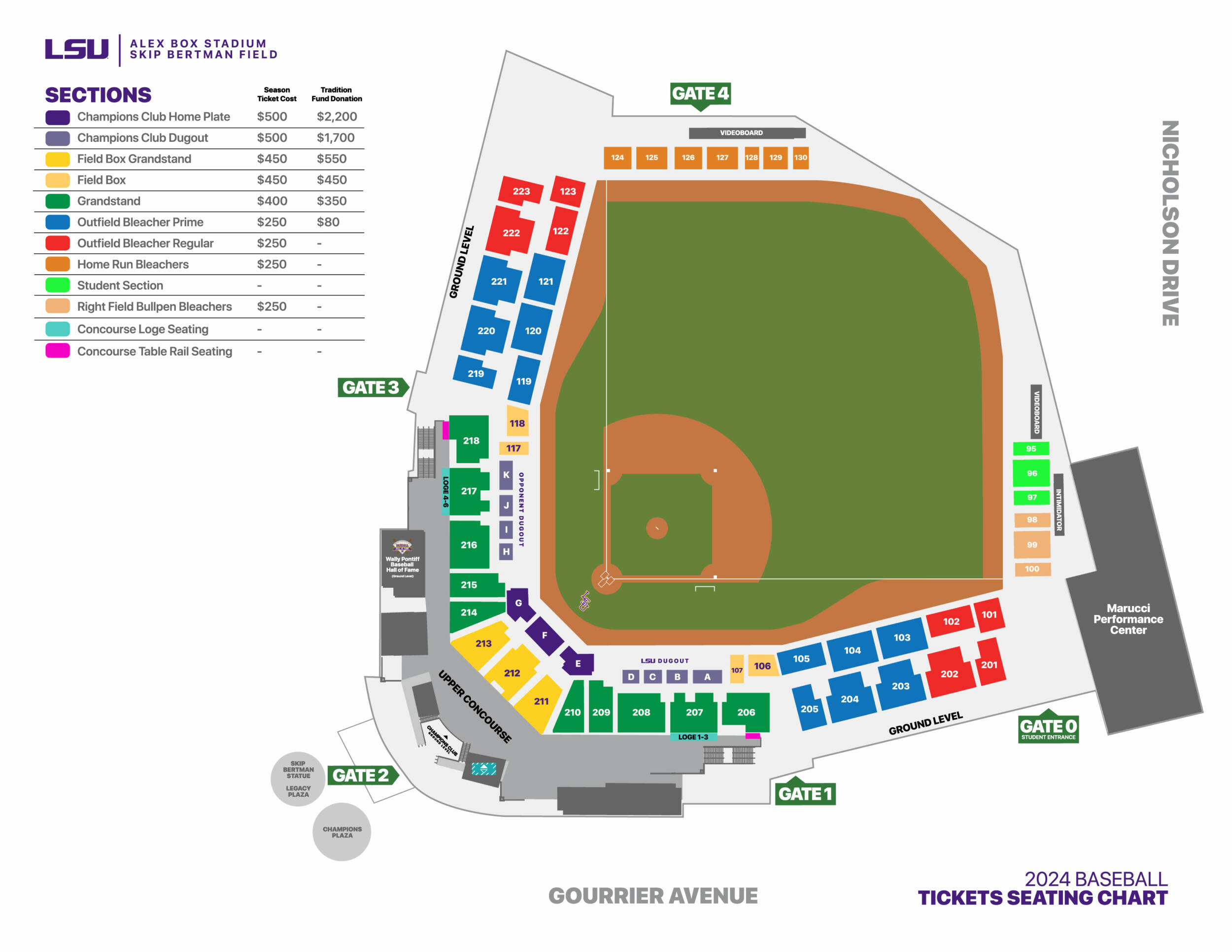 Tradition Fund Seating Chart LSU's Alex Box Stadium