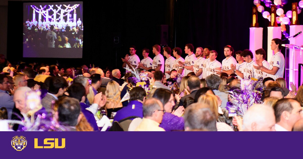 LSU Baseball First Pitch Banquet 2024 Coach Jay Johnson and Players