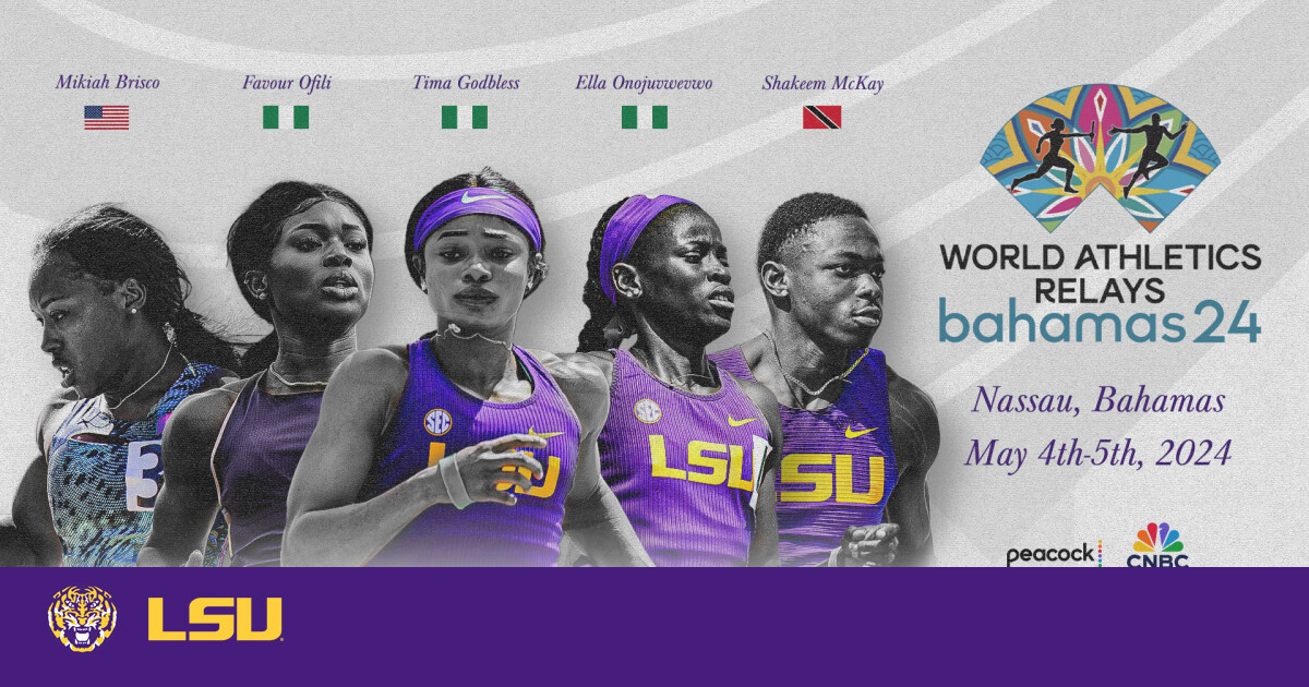 LSU Track & Field Sends Three Current and Two Former Tigers to World Athletics Relays