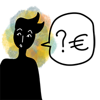 personnage se questionnant sur l'argent