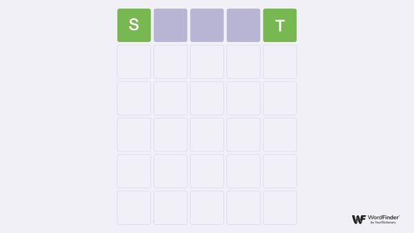 5 Letter Words That Start With S and End in T