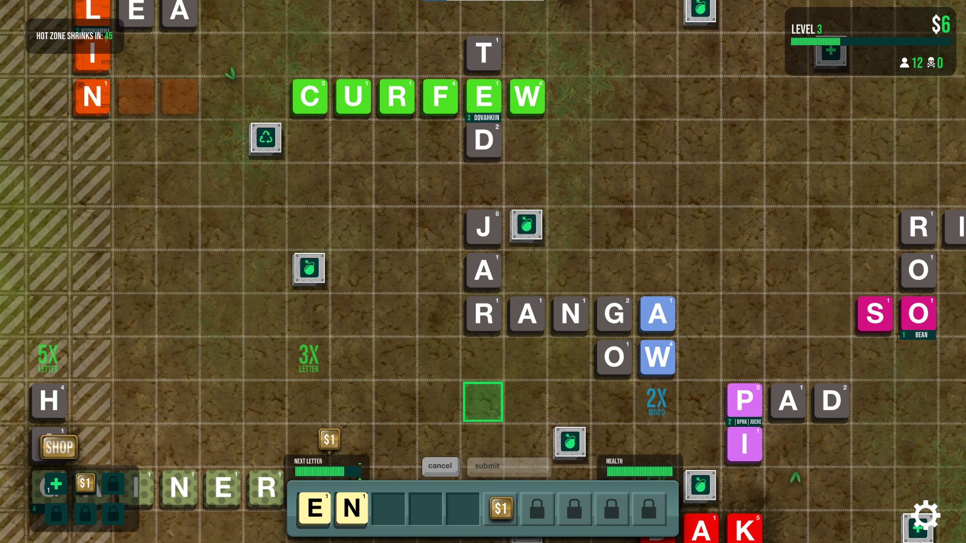 Babble Royale screenshot of game board