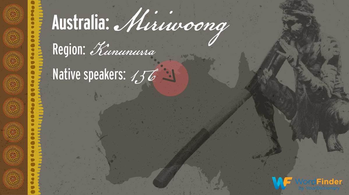 Miriwoong language in Australia