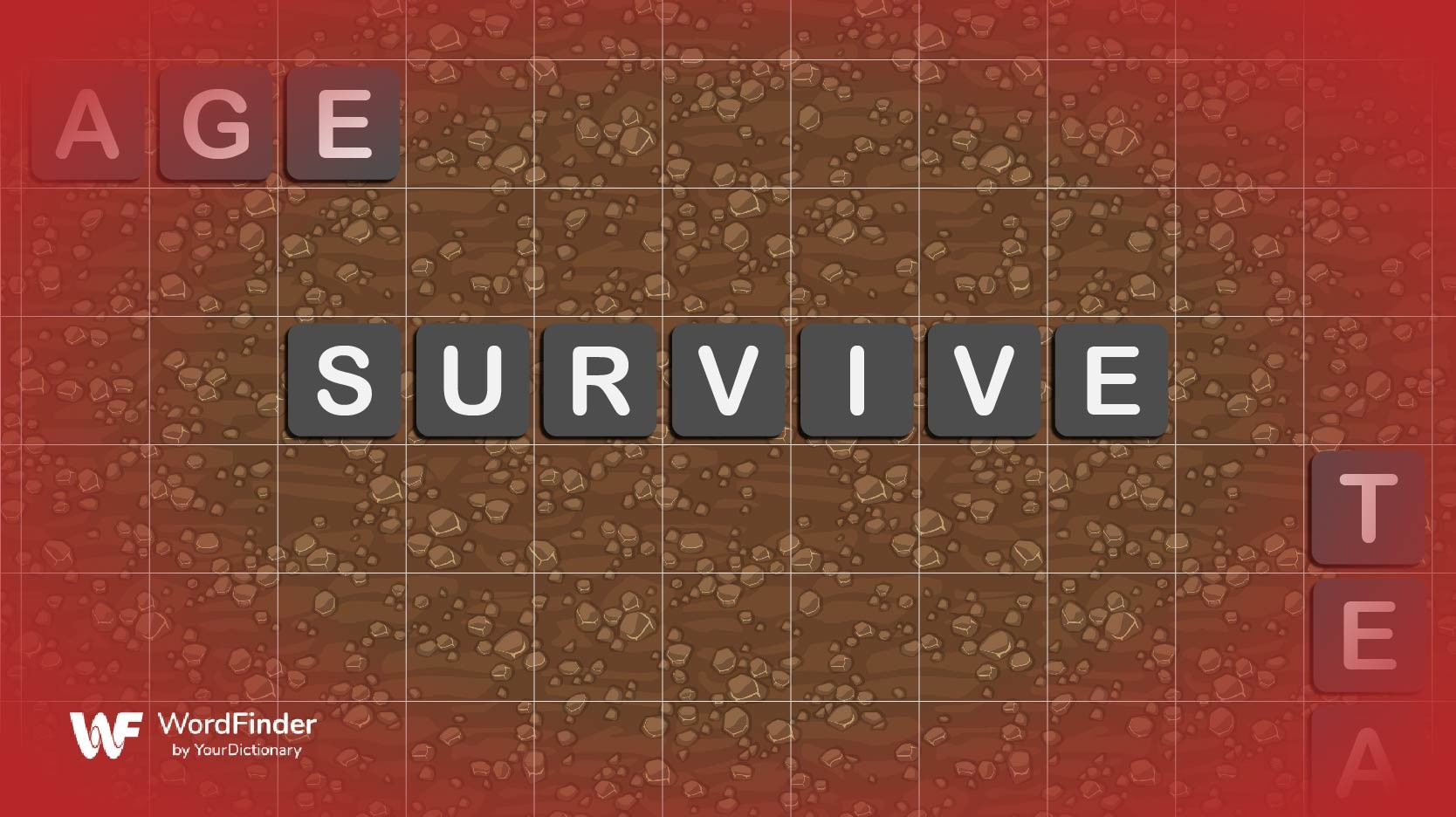 Babble Royale board with survive tiles