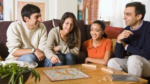 Couples game night Scrabble