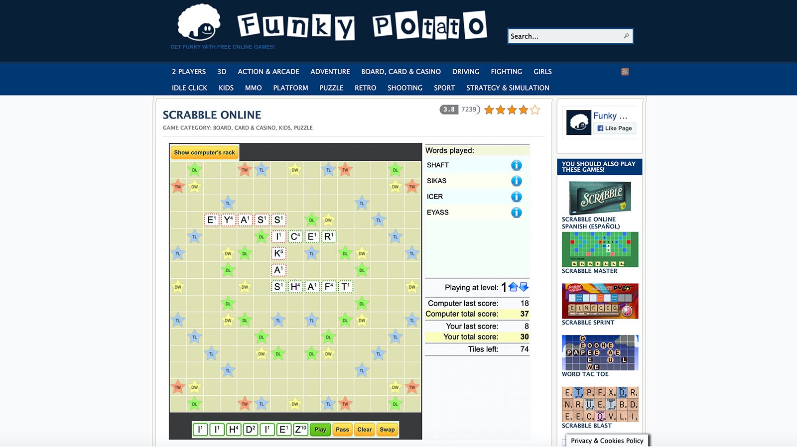 10 Places to Play SinglePlayer Scrabble Online Free