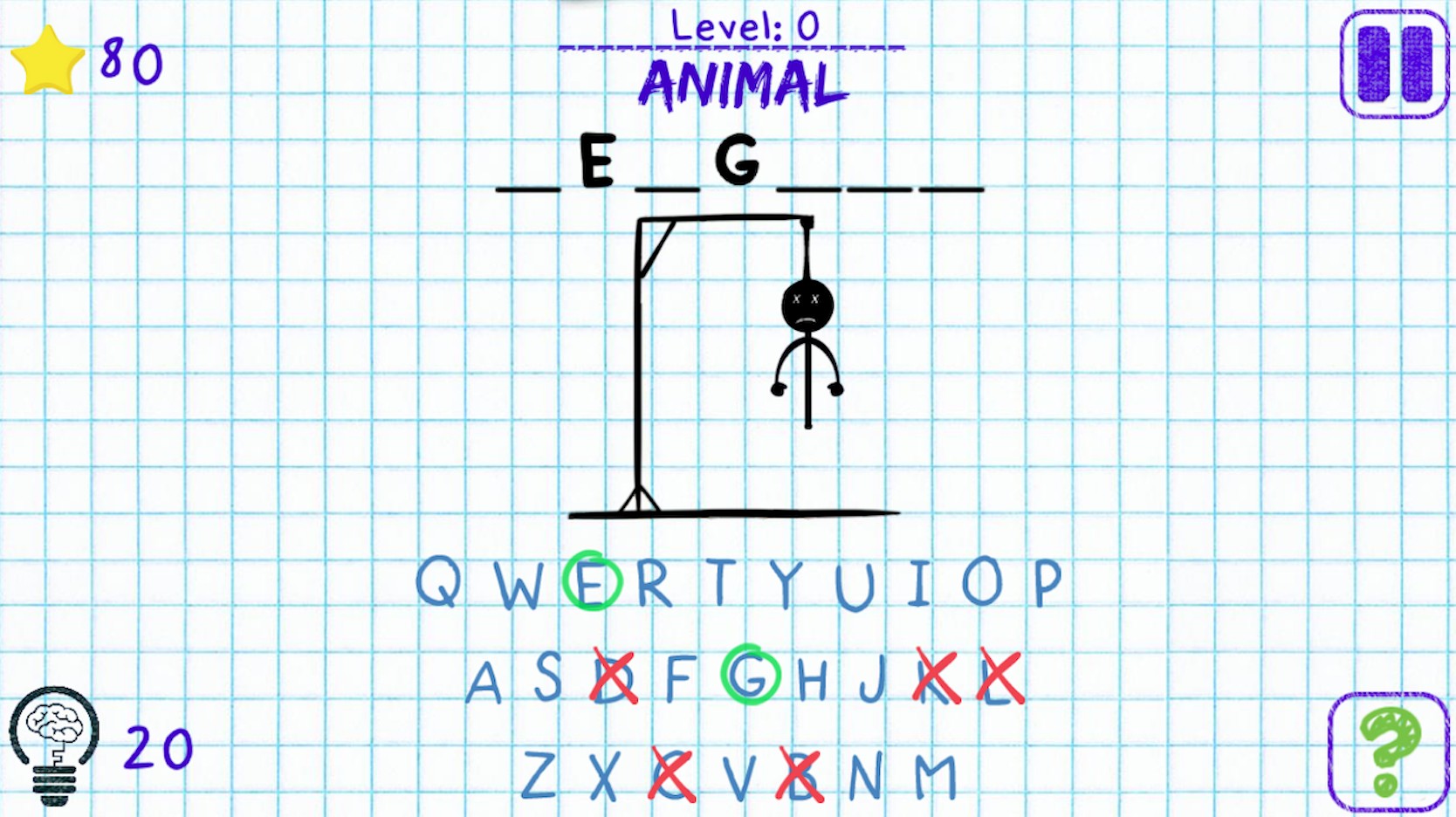Hangman desktop game animal