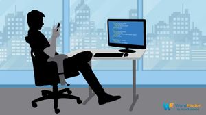 playing game on phone while at work