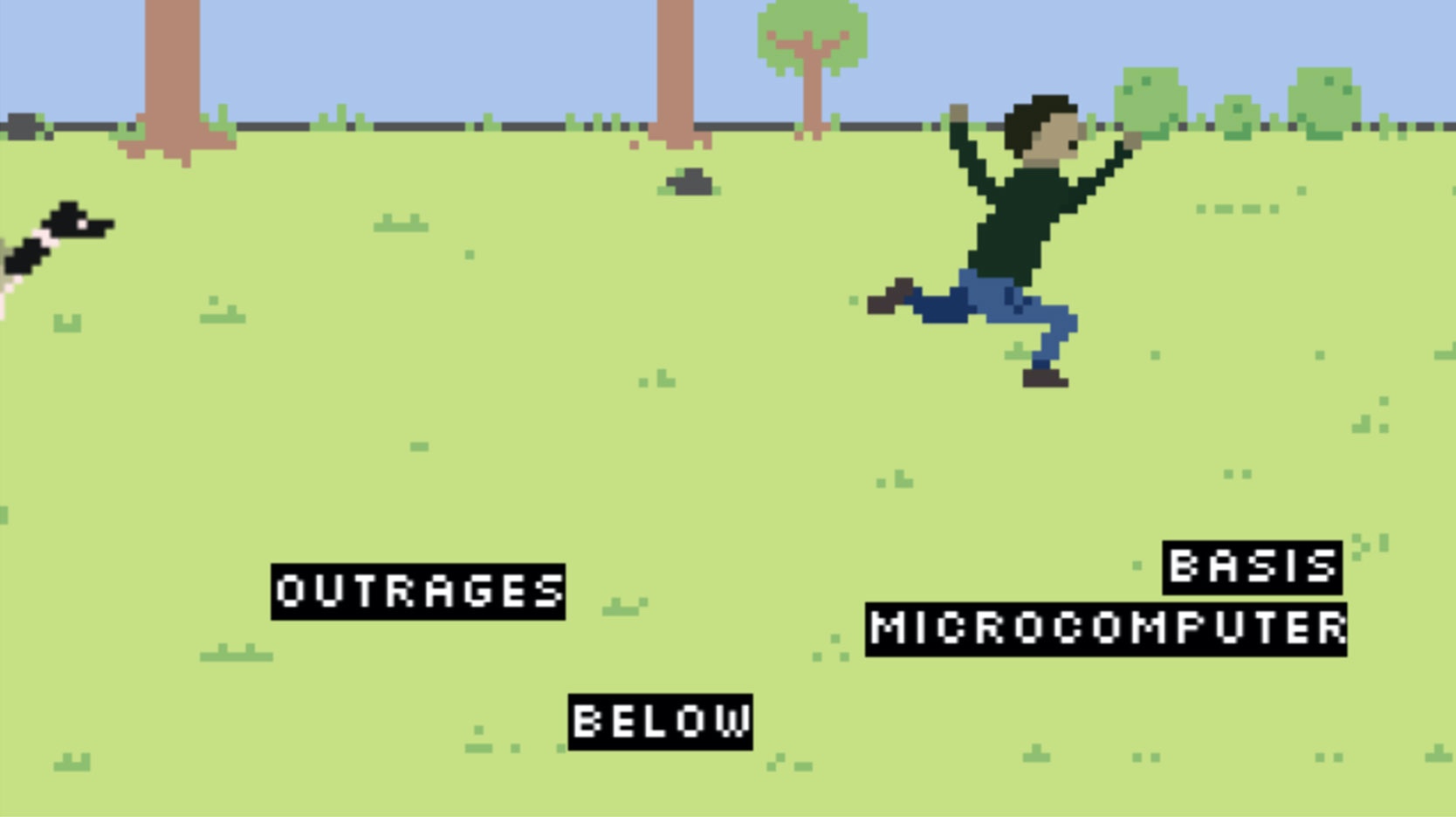 screenshot of goose typing attack game