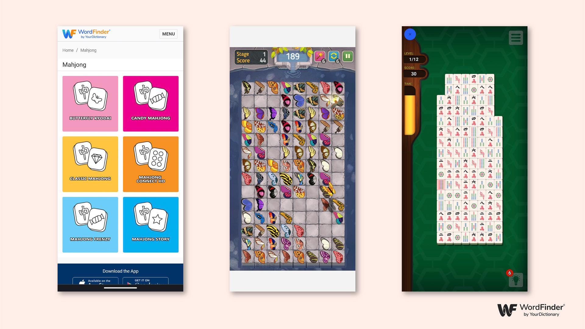 WordFinder Games: Mahjong