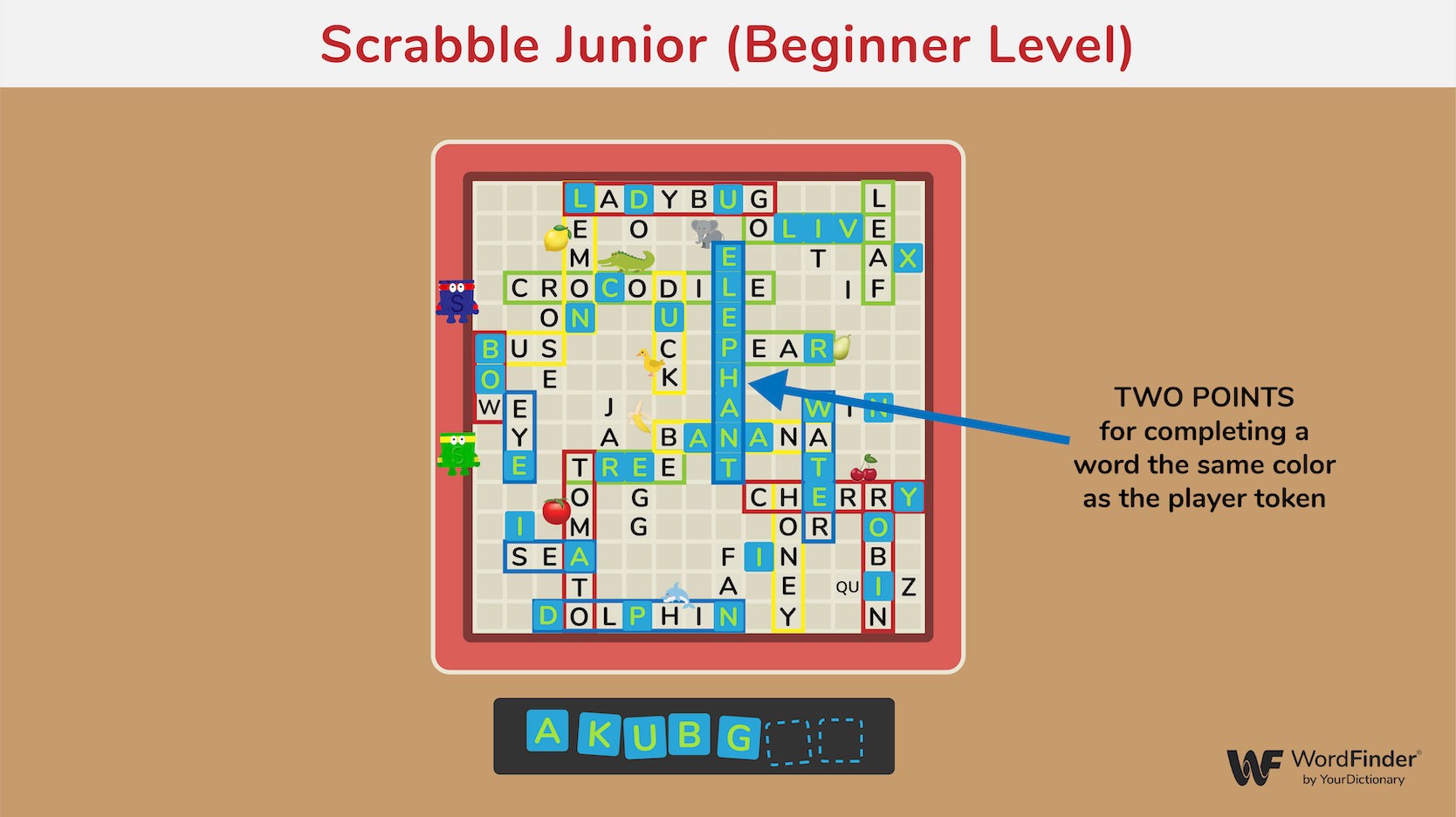 Junior Scrabble beginner level points