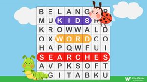kids word search with animals