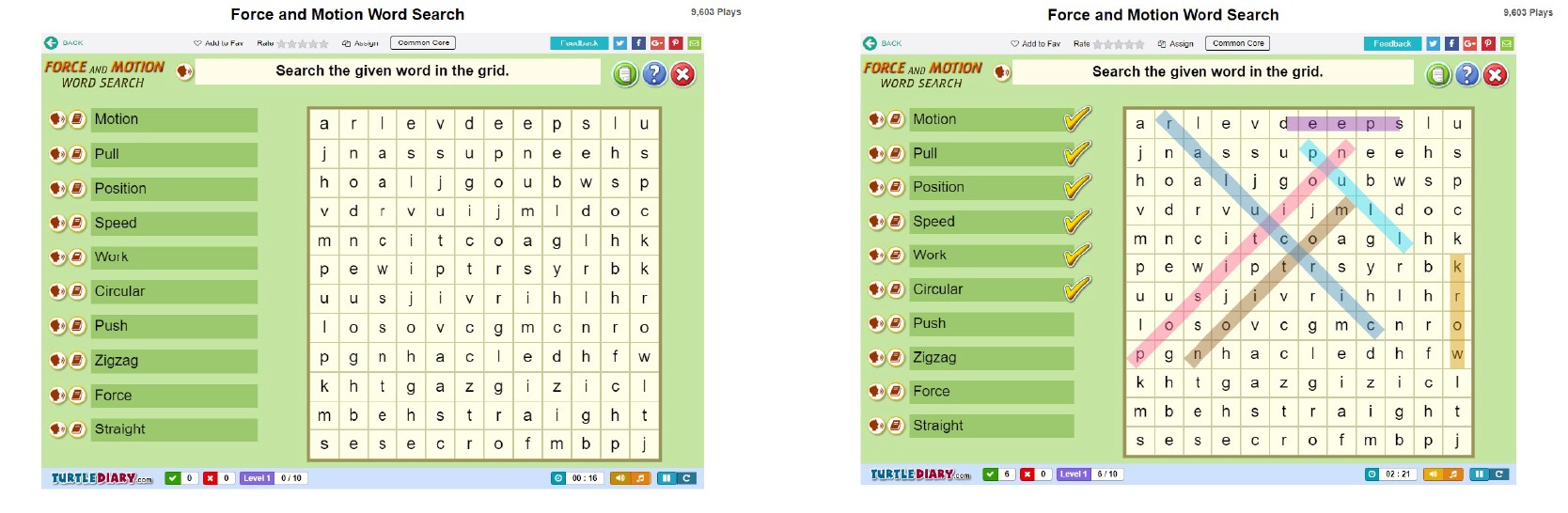 turtle diary kids word search