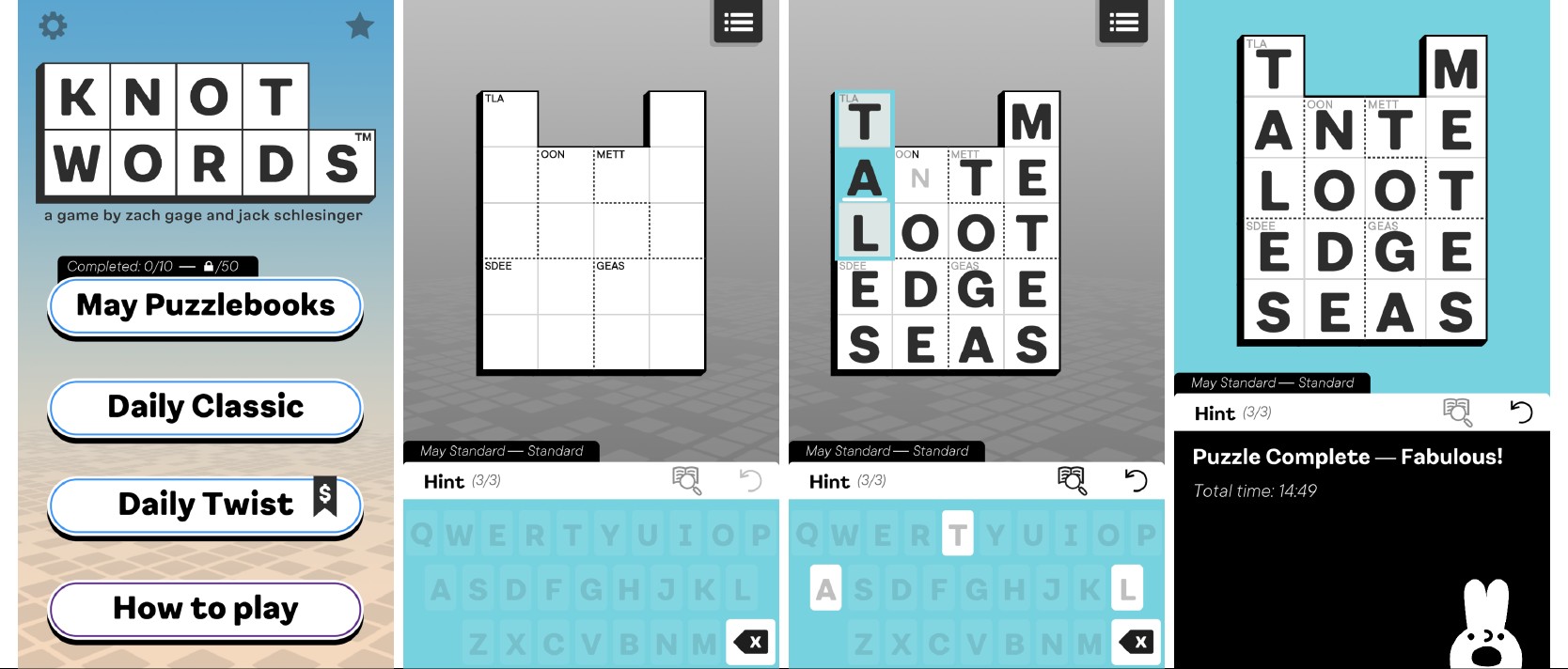 Knotwords mobile screenshots