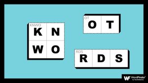 Knotwords game with blue background