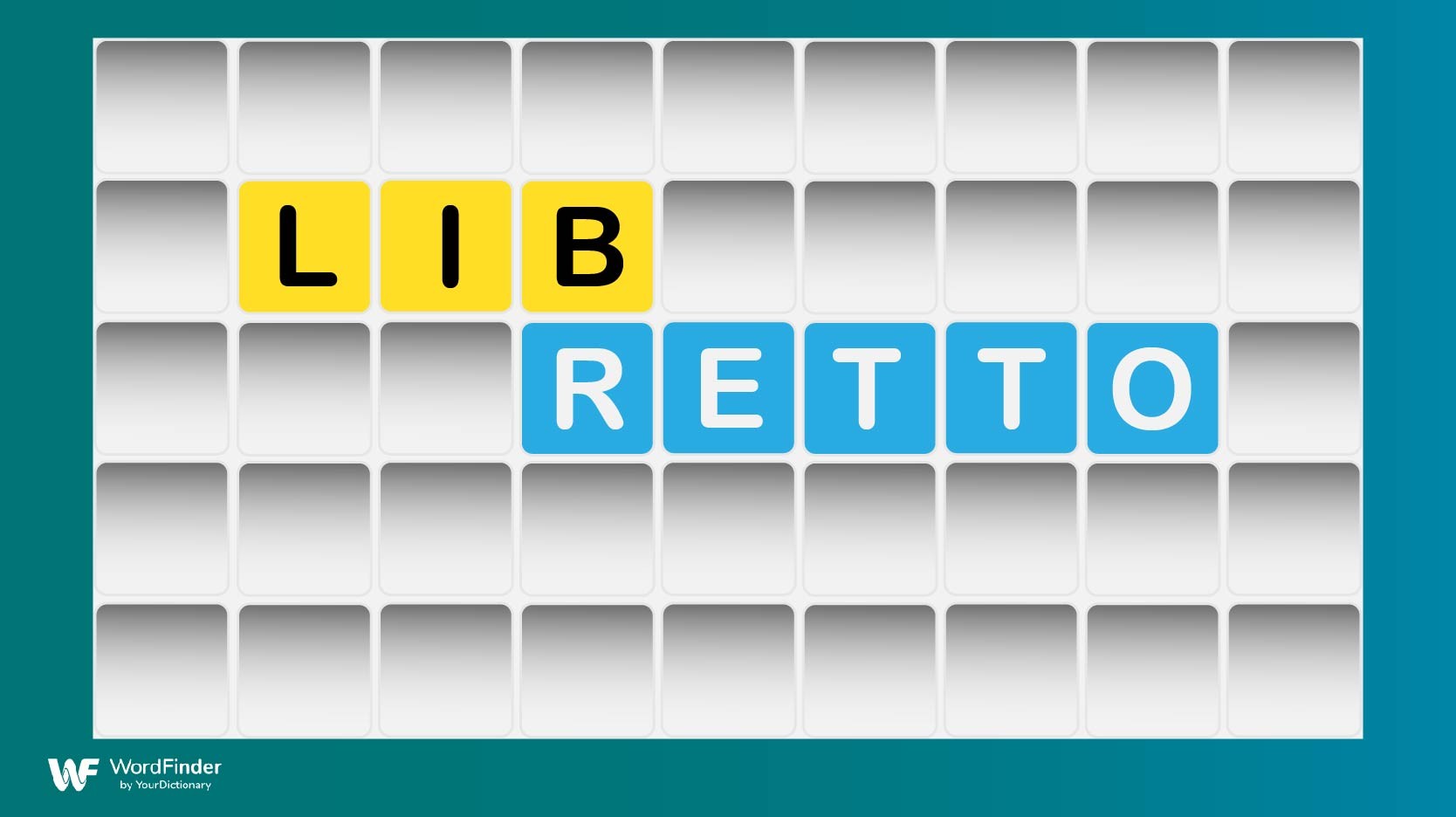 Libretto game mock board with tiles