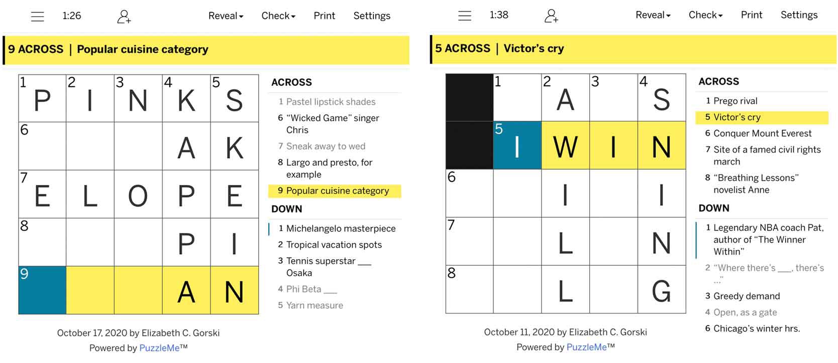 mini crossword games la times 