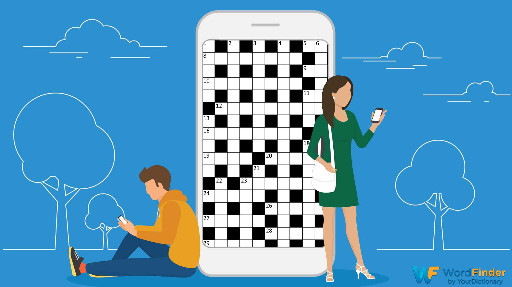 playing crossword apps on cell phone