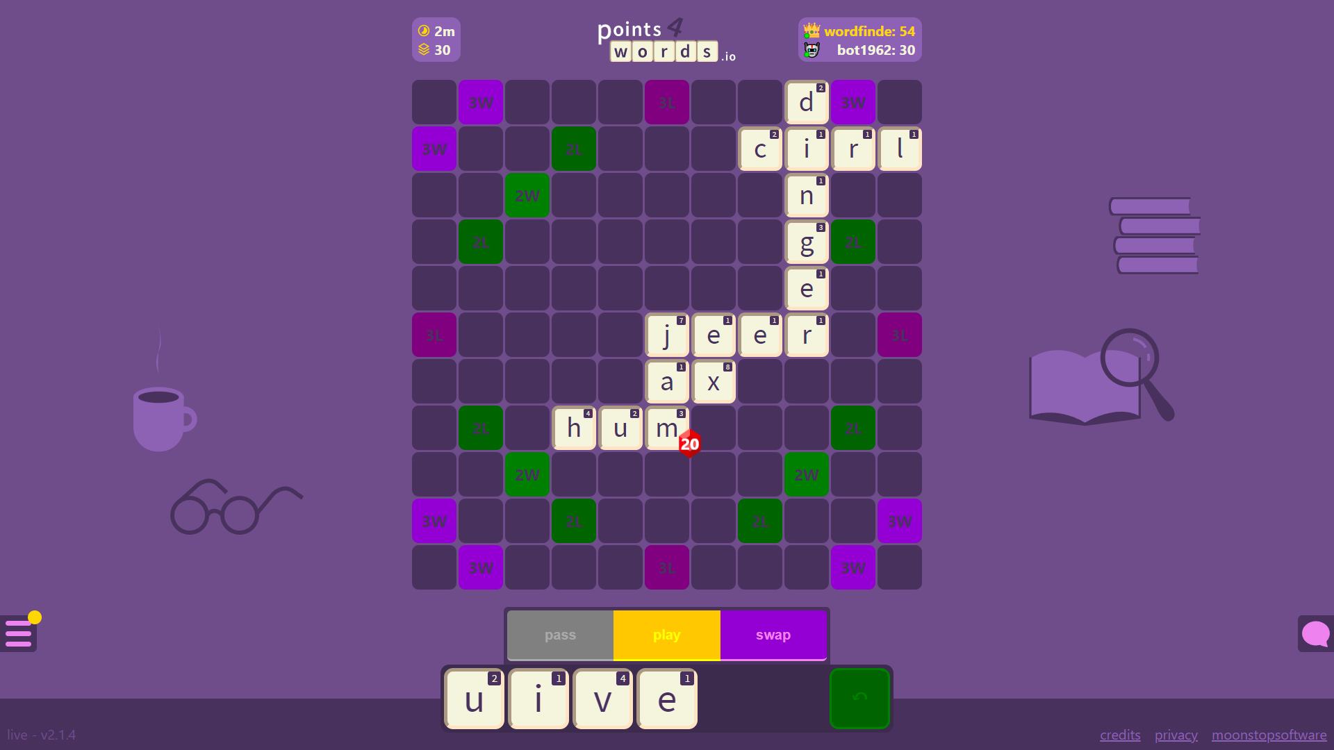 Screenshot of points4words.io online game