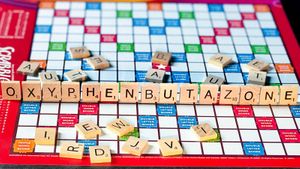 Oxyphenbutazone in Scrabble tiles