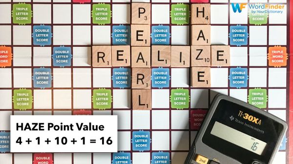 scrabble word value for HAZE