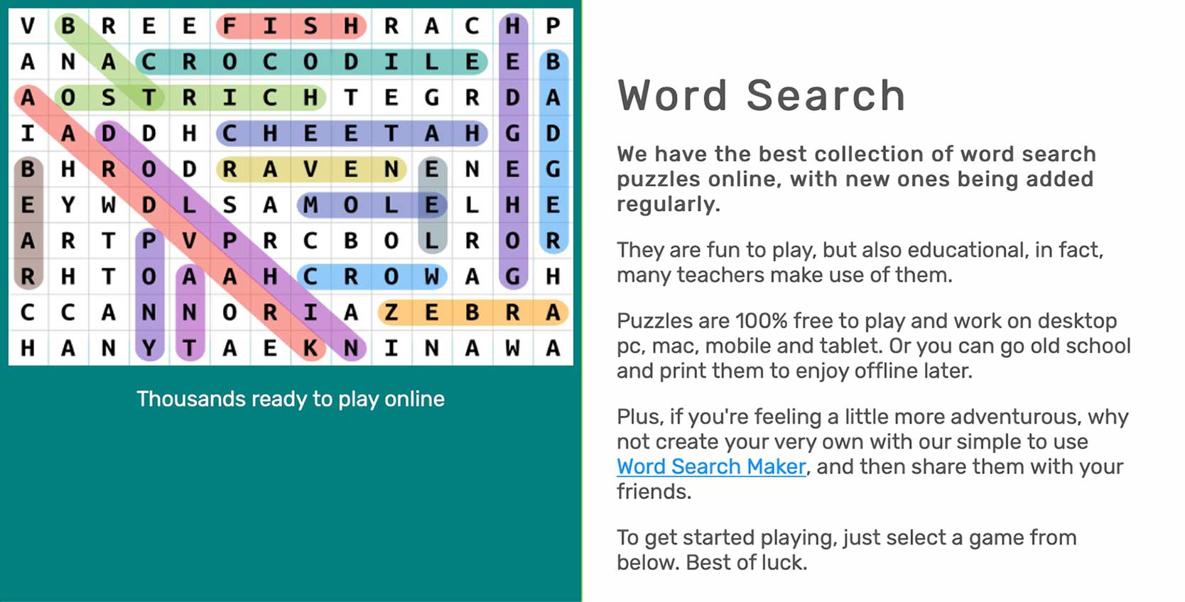Free Online Word Games - Puzzles, Crossword & More