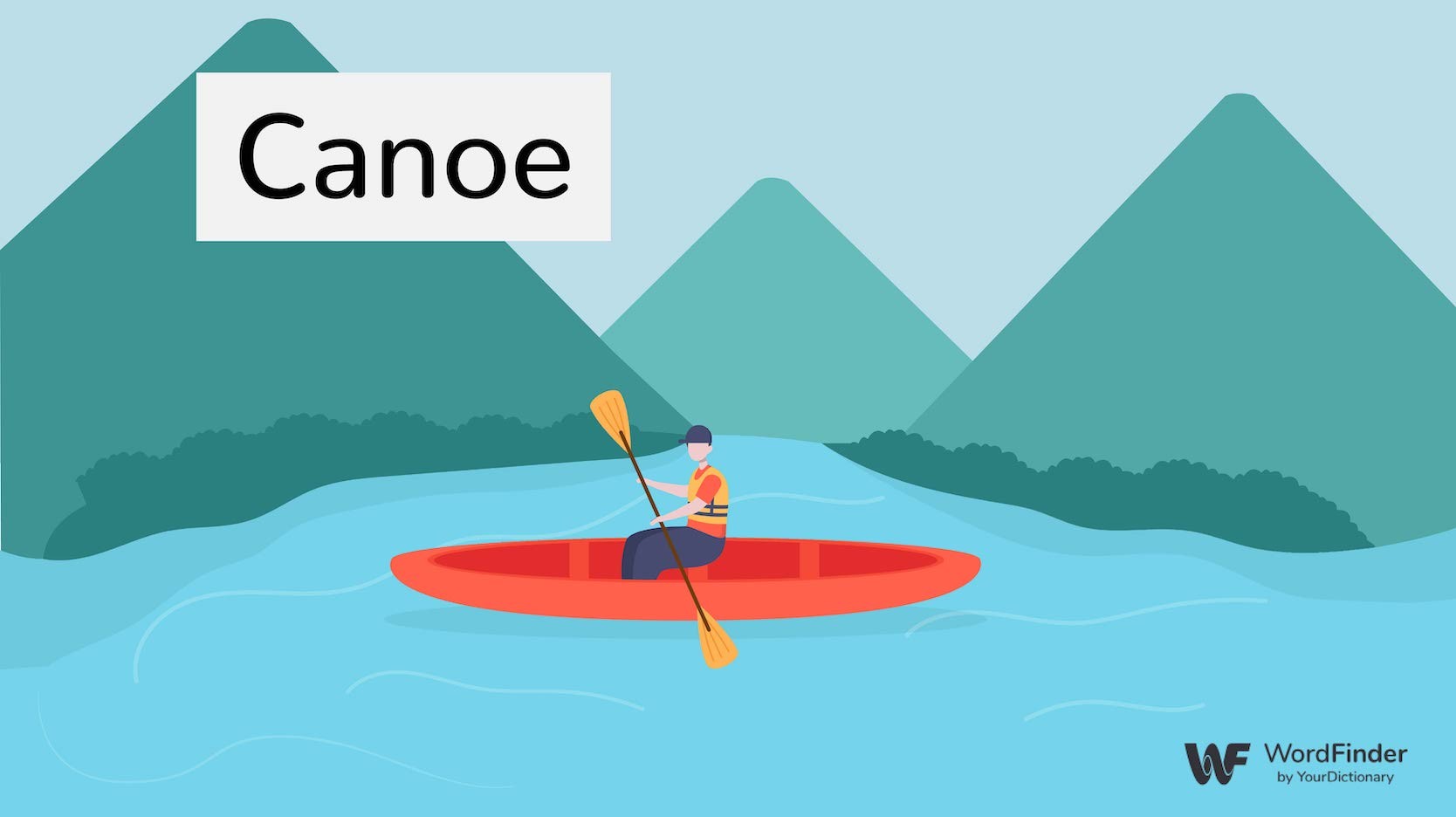 Canoe word with visual example