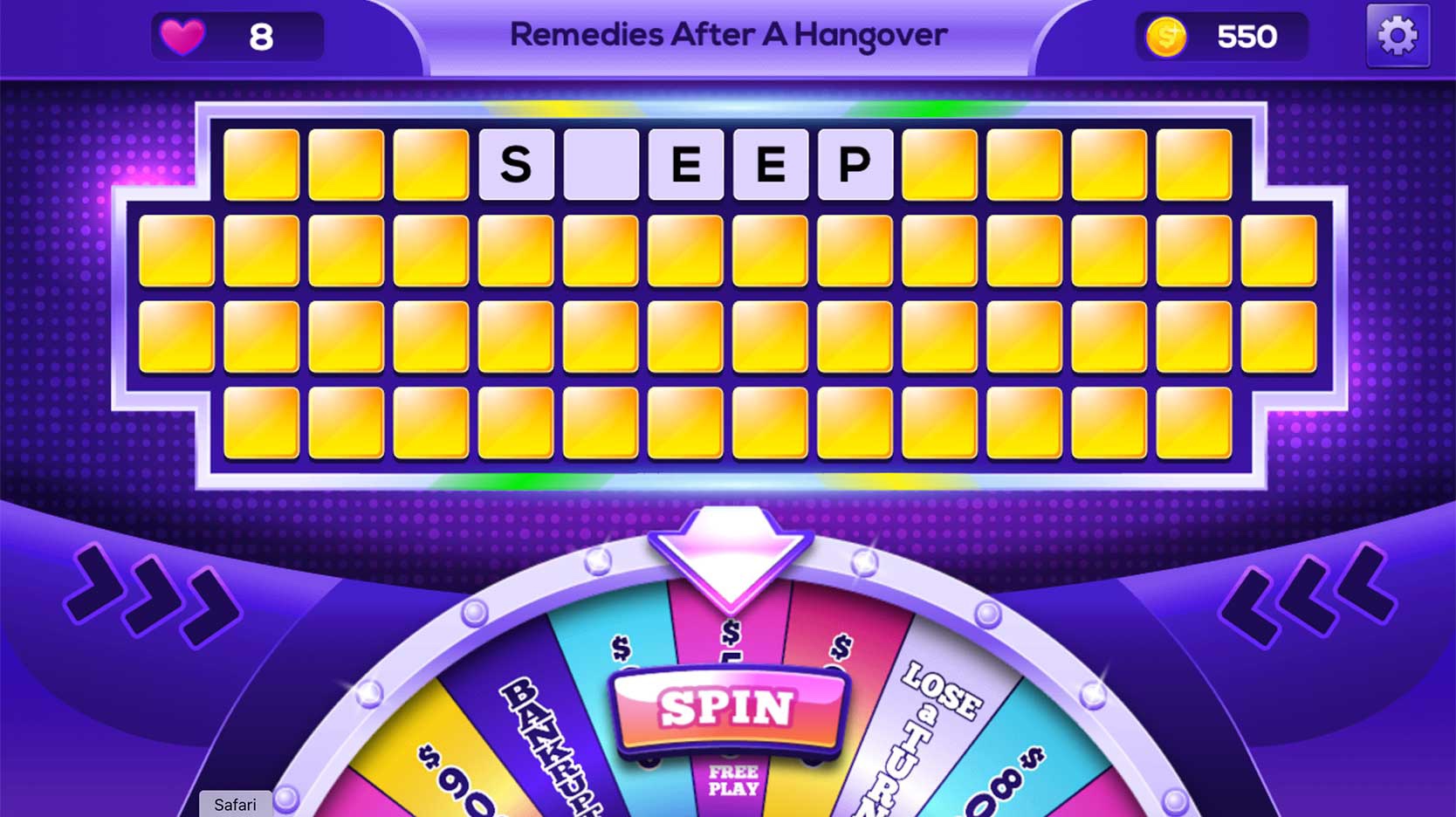 wheel of rewards online word game