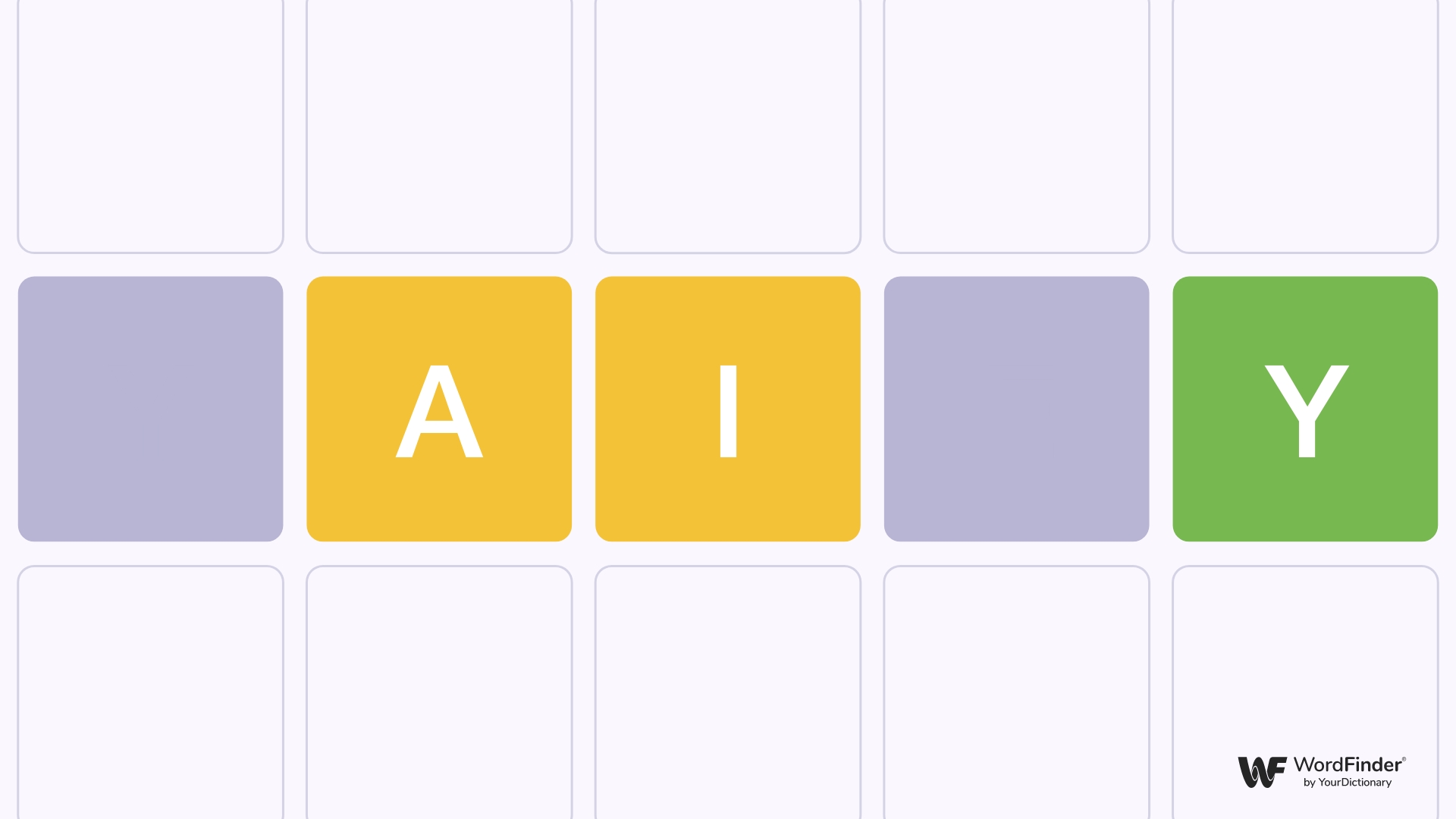 5 letter words with AI that end in Y  5 letter words with EE that end in Y