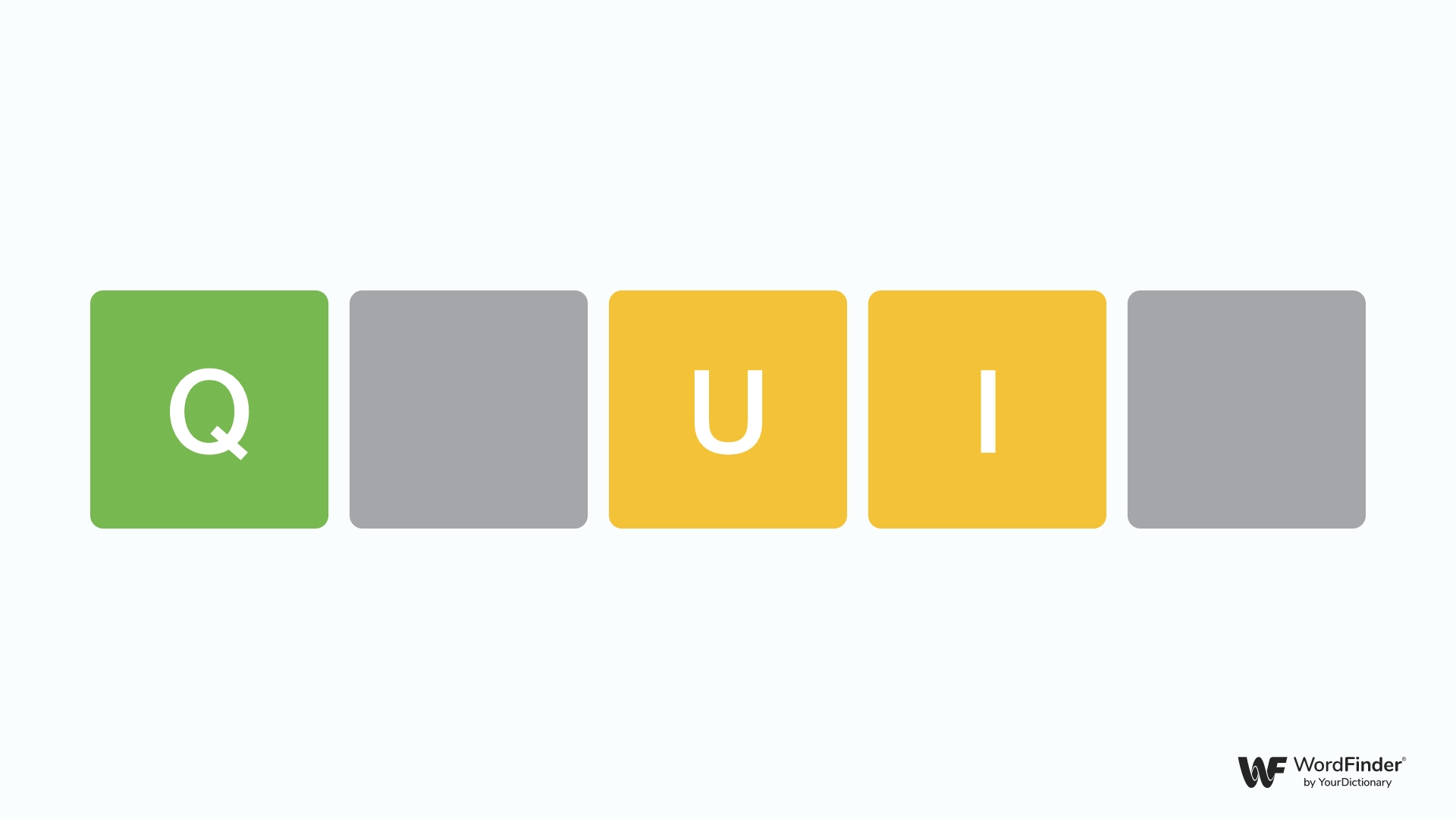 5 letter words that start with Q and contain UI