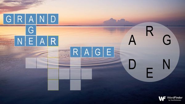 word crossy game with calming background