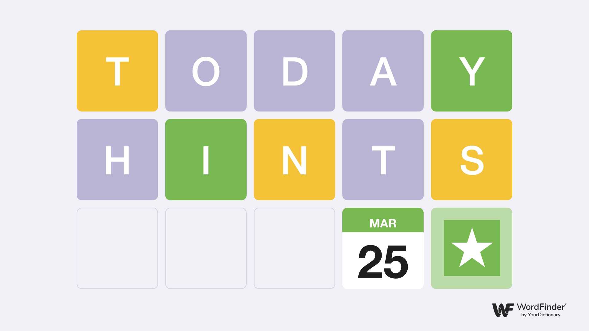 Wordle hint March 25th