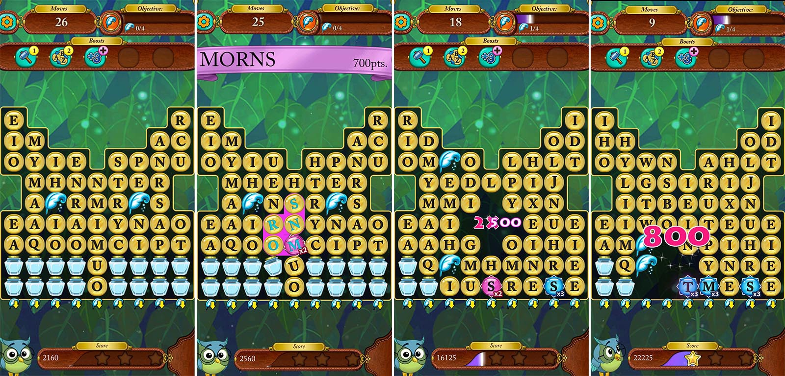 screenshots of words of wonder game board