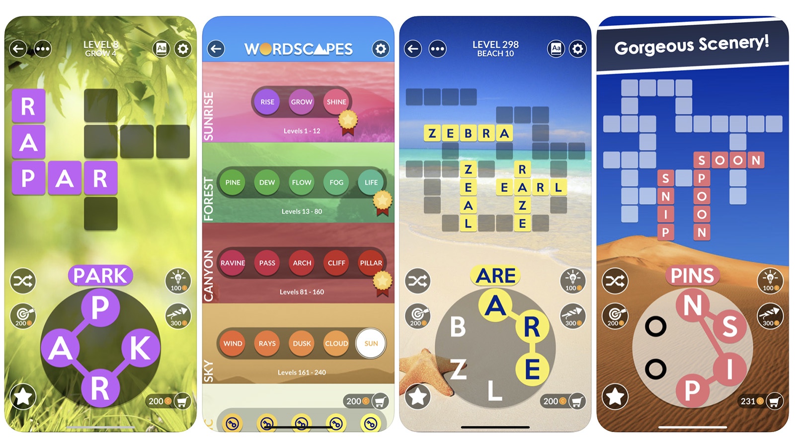 Wordscapes game screenshot