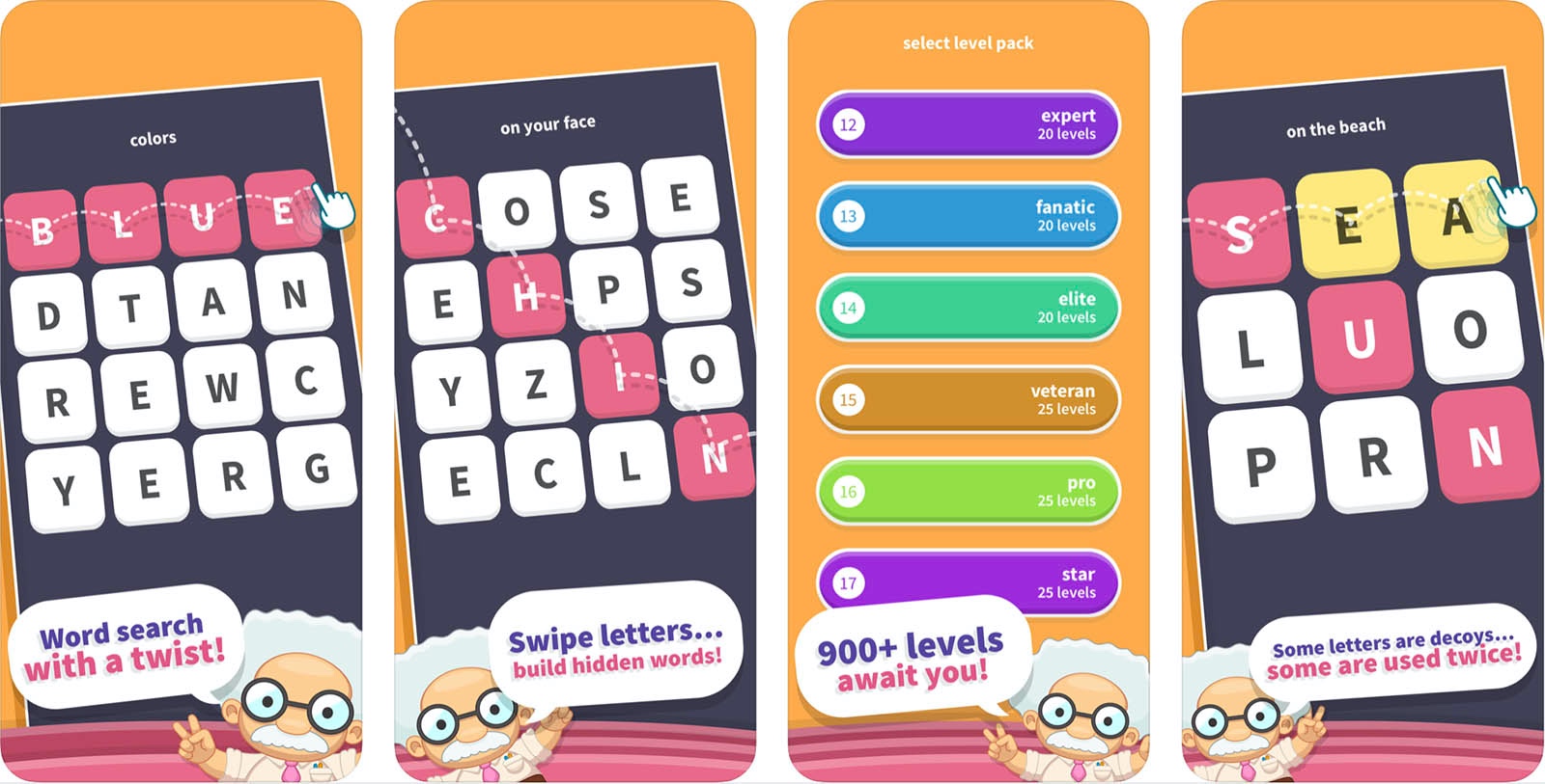 Screenshot of WordWhizzle game