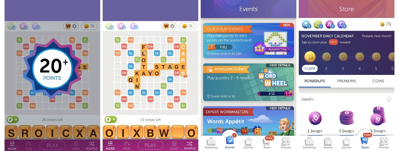 words with friends mobile app screenshots