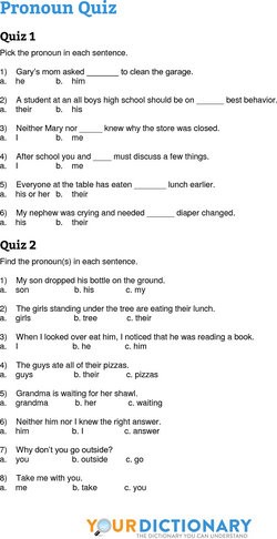 Pronoun Quiz