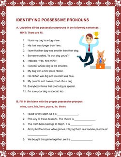 Possessive Pronoun Worksheets