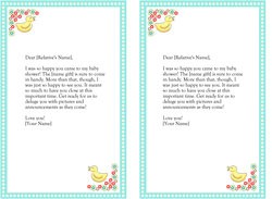 baby shower thank you wording