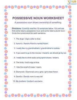 Possessive Noun Worksheets