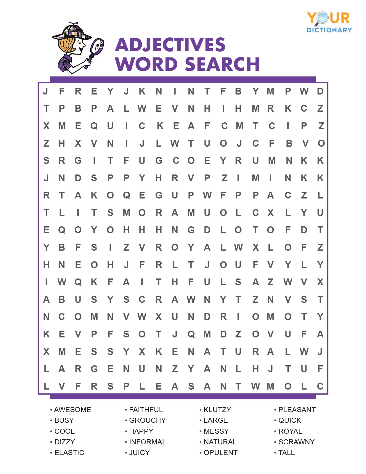 adjectives-wordsearch-gambaran