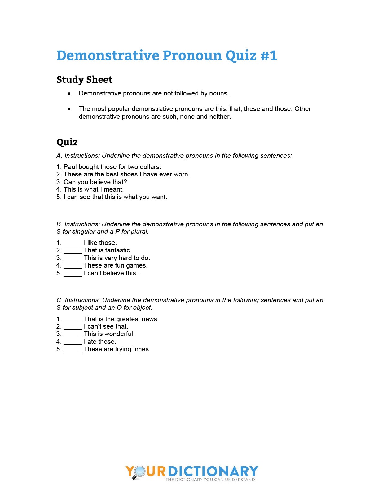 types-of-pronouns-worksheets