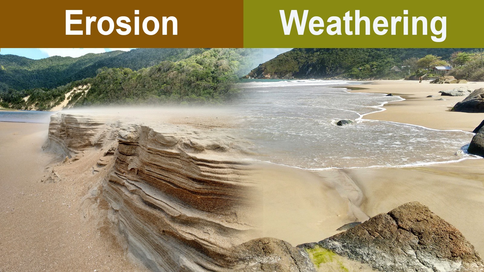 What Is Difference Between Weathering Erosion And Deposition