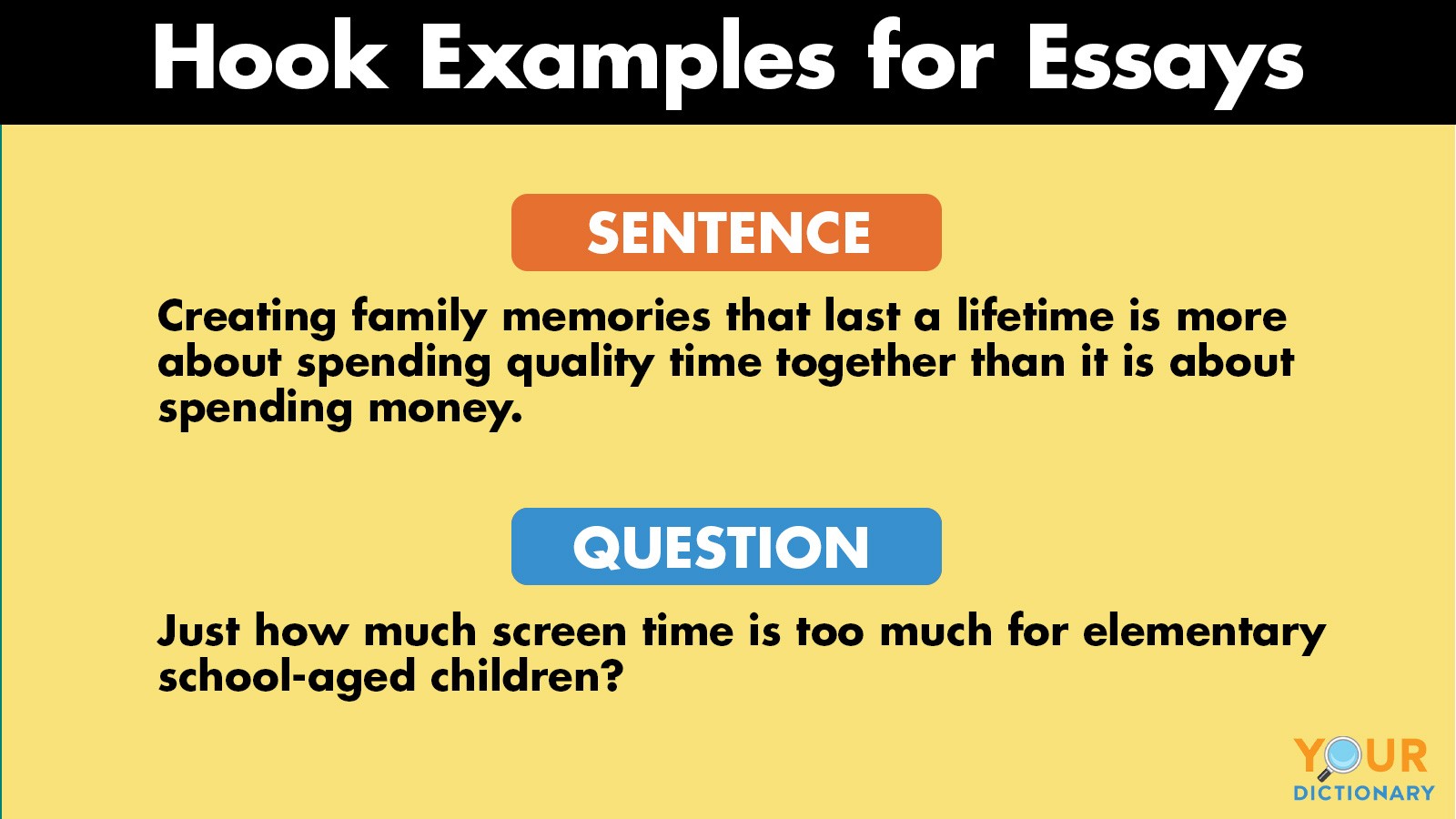 what's a hook in an essay example