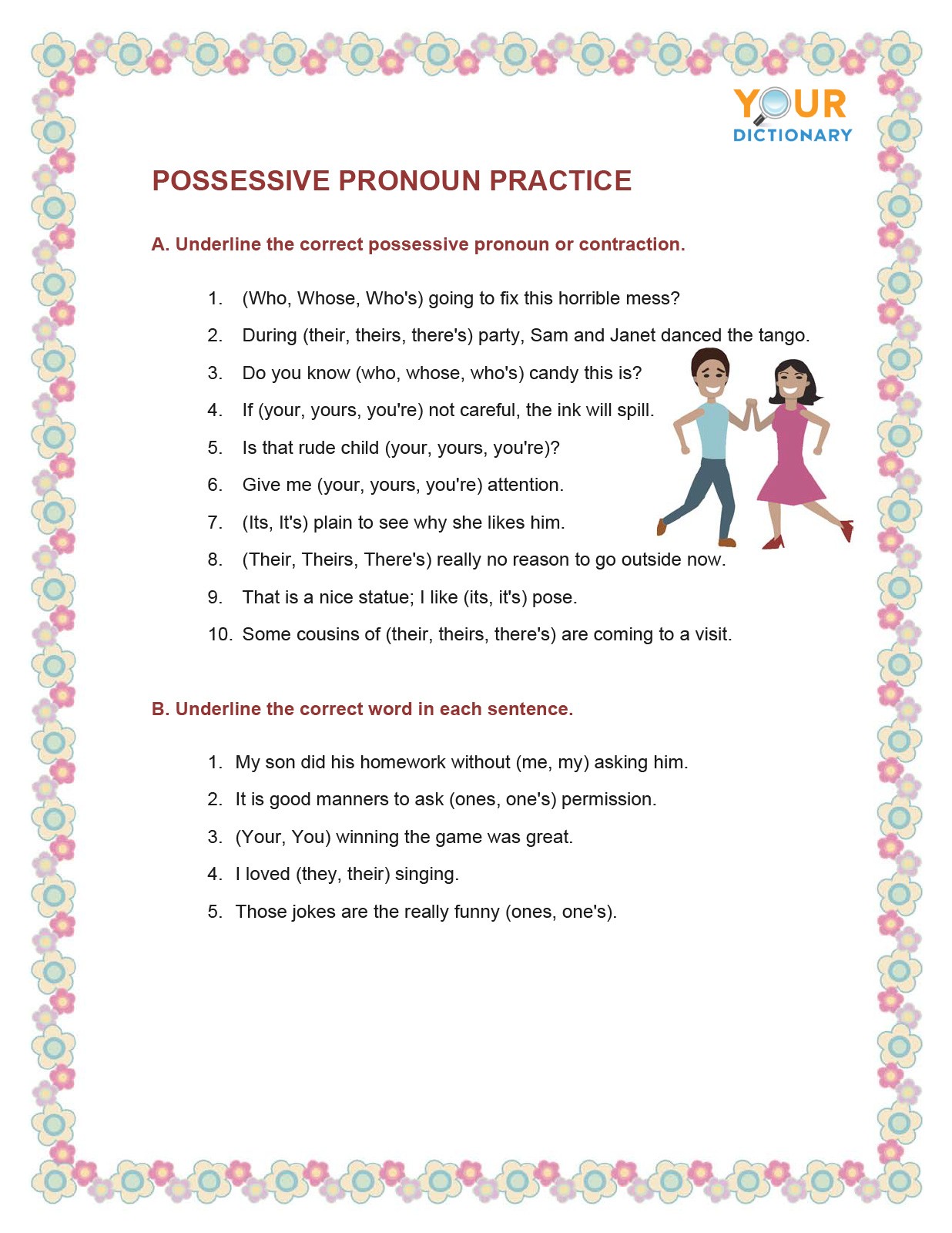 Types of Pronouns Worksheets